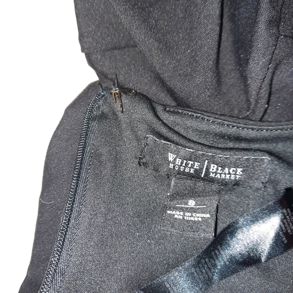 White House Black Market Black and White Midi Dress - Picture 3 of 12